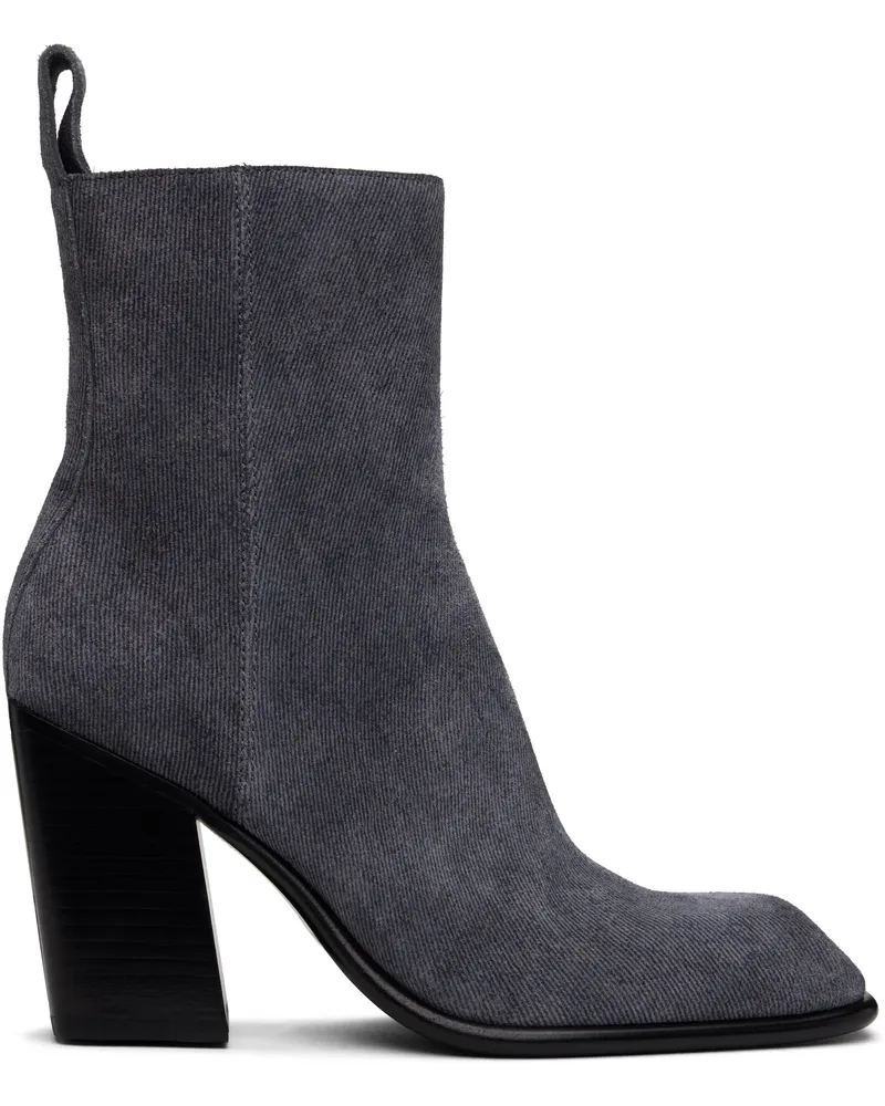 Alexander Wang Gray Throttle 95mm Ankle Boots Grey