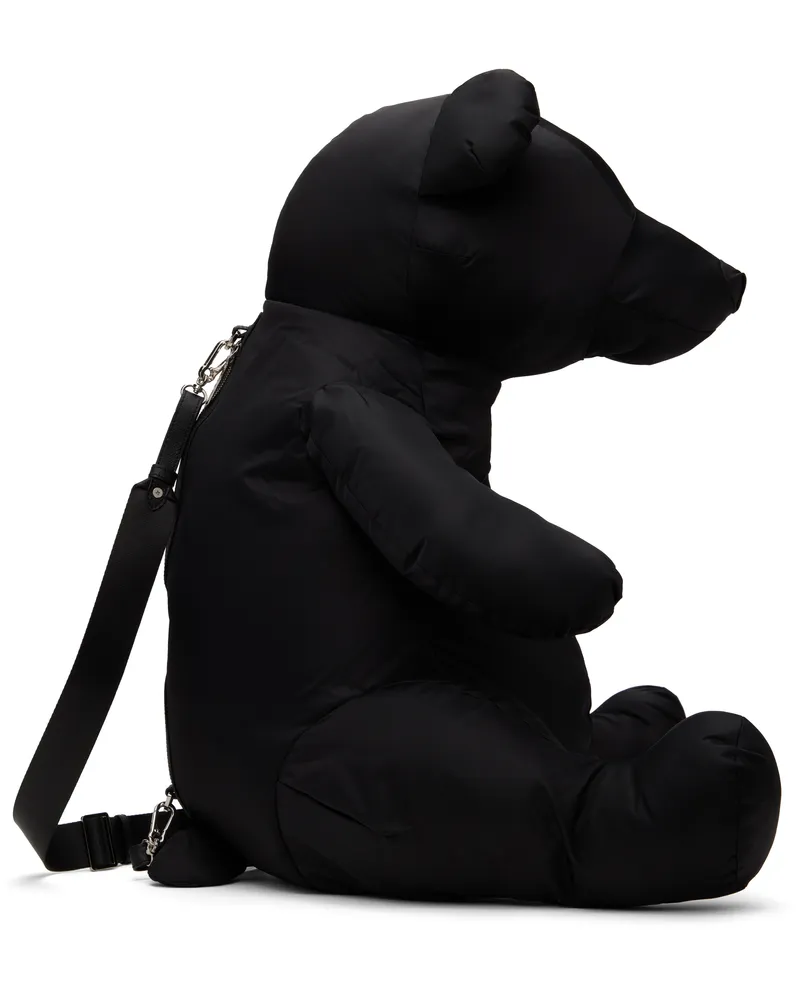 MIHARAYASUHIRO Black Dolls Bear Big Shoulder Bag Black