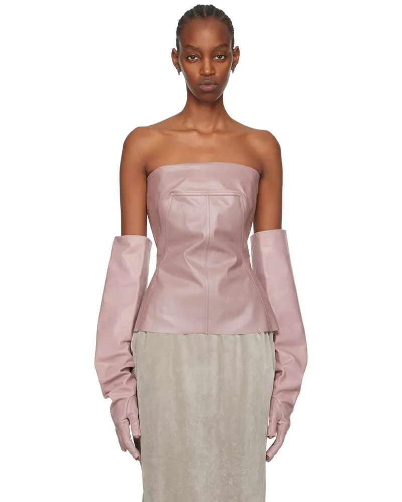 Rick Owens Pink Coated Denim Camisole 63