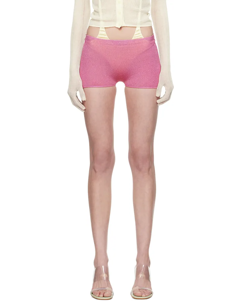 Isa Boulder SSENSE Exclusive Pink Knitted Malley Shorts Pink