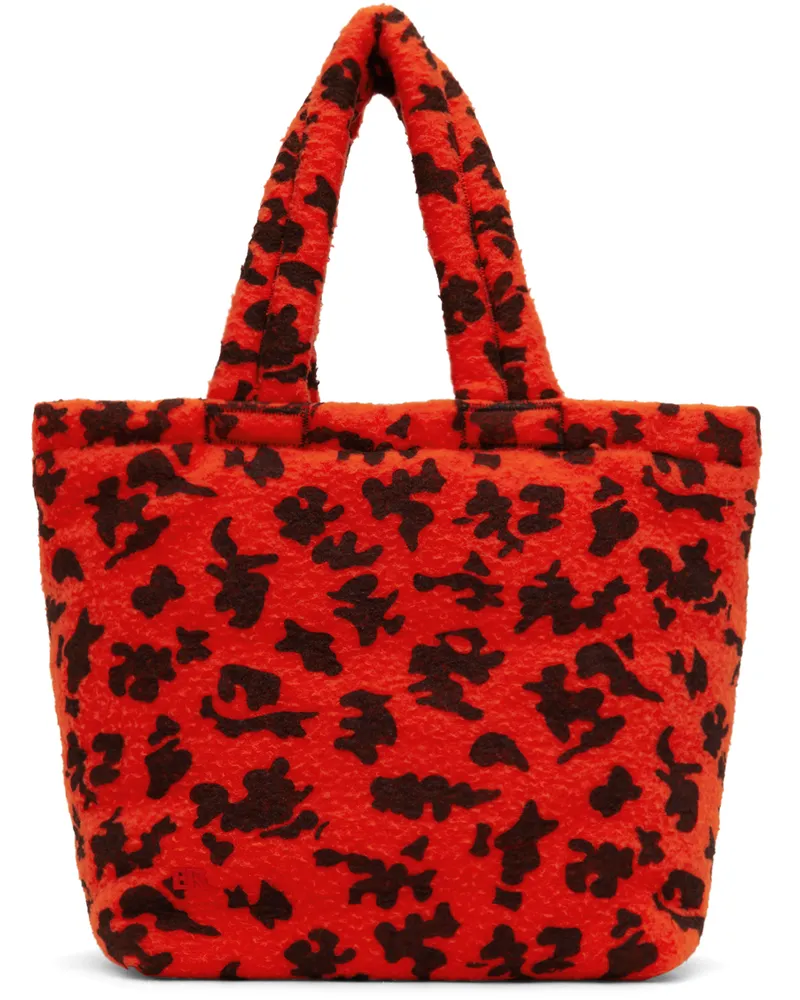 ERL Orange Medium Puffer Tote Orange