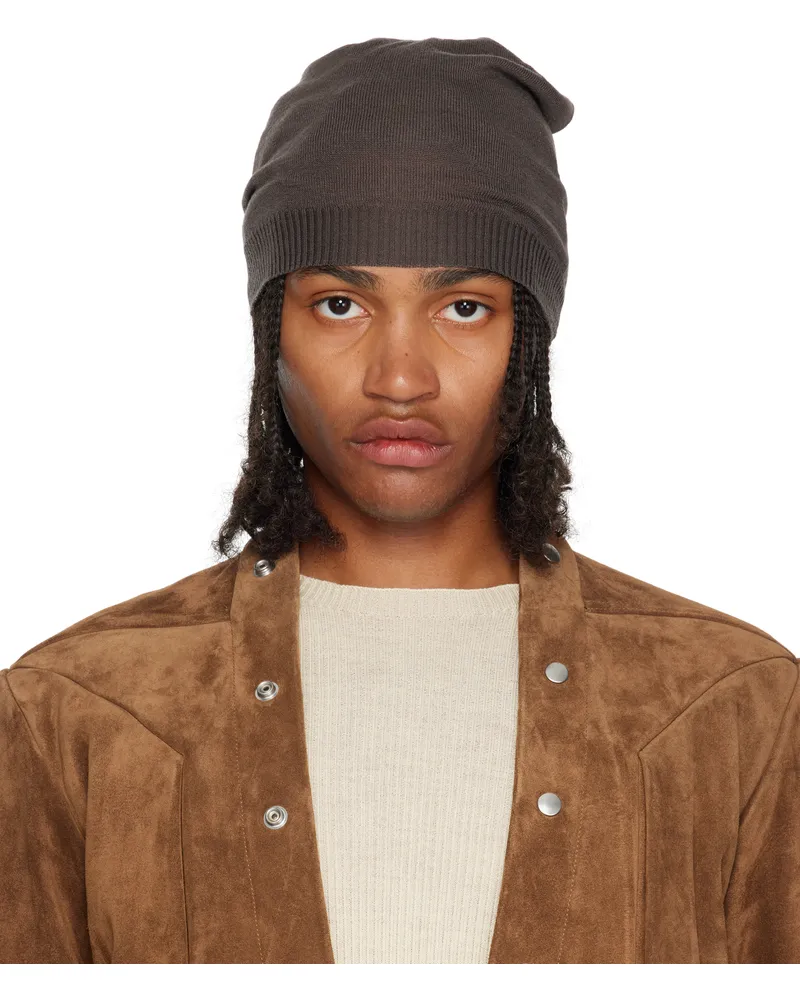 Rick Owens Gray Concordians Medium Beanie 78