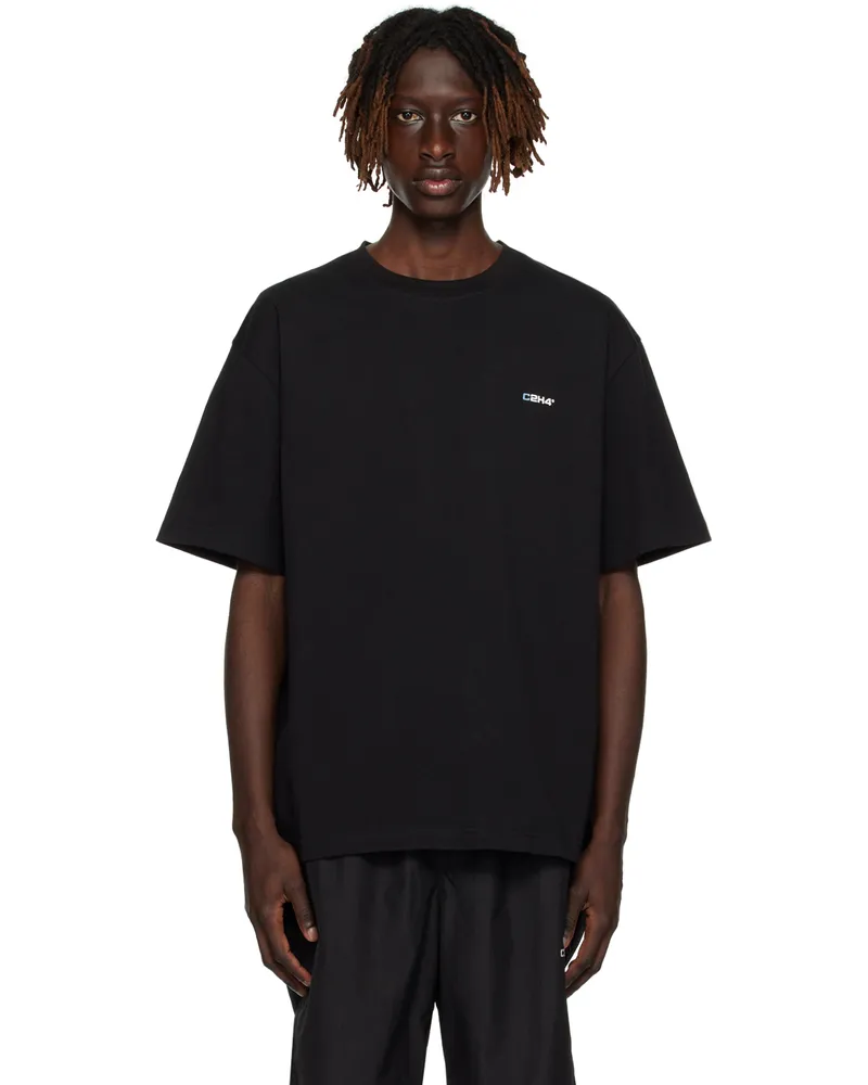 C2H4 Black Printed T-Shirt Black