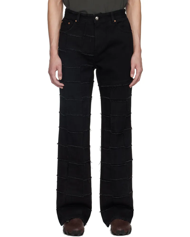 Andersson Bell Black New Patchwork Jeans Black