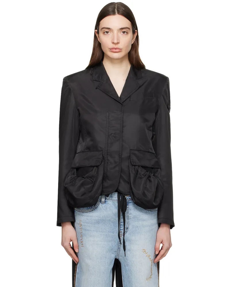OPEN YY Black Patch Pocket Jacket Black