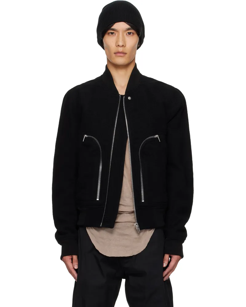 Rick Owens Black Concordians Bauhaus Flight Jacket 09