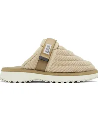 SUICOKE Beige ZAVO-SHELLab Slip-On Loafers Clam