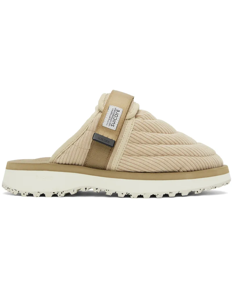 SUICOKE Beige ZAVO-SHELLab Slip-On Loafers Clam