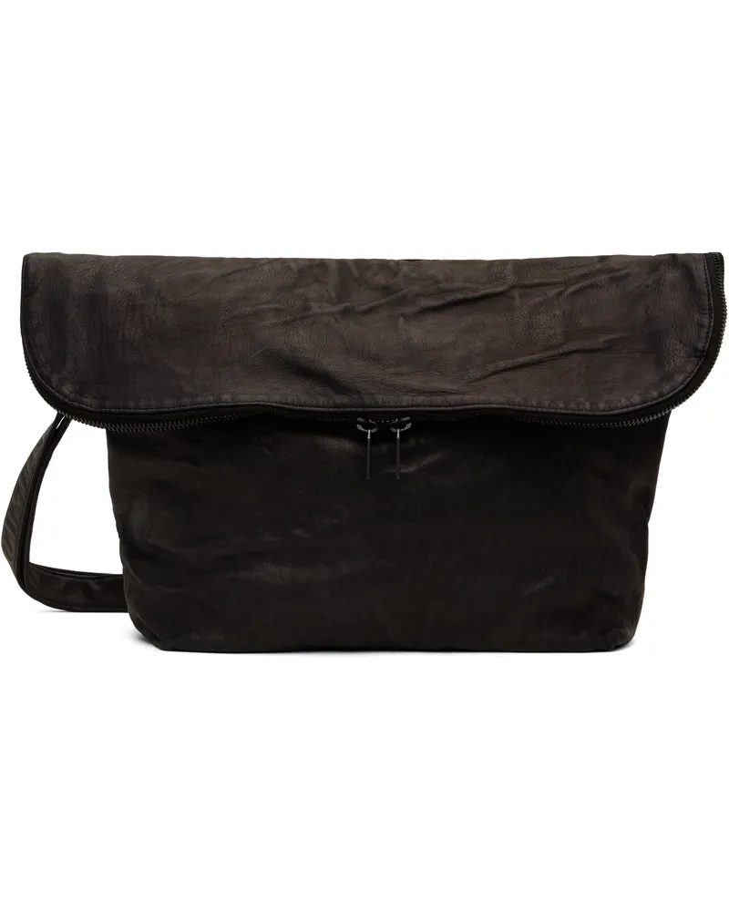 Yohji Yamamoto Black Flap Shoulder Bag 1