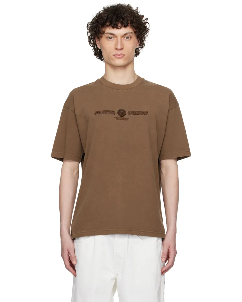 AAPE by A Bathing Ape Brown 'AAPE Now' T-shirt Bwx