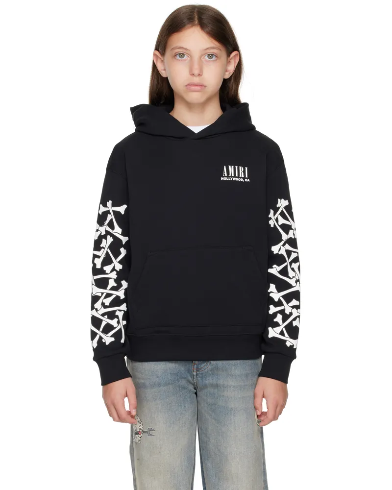 Amiri Kids Black Bones Hoodie Black