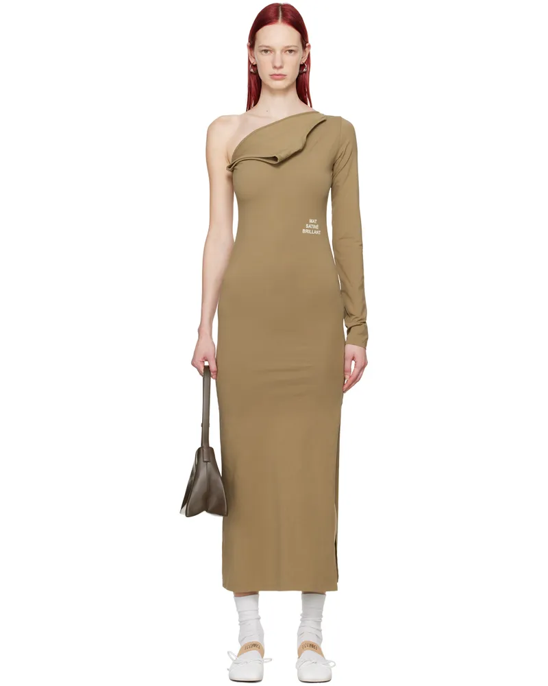 Maison Margiela Beige 'Mat Satiné Brilliant' Maxi Dress 123
