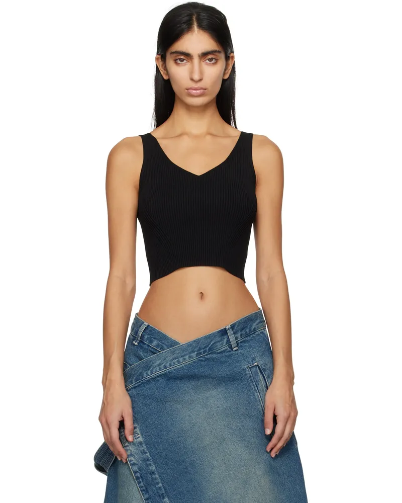 JUUN.J Black V-Neck Tank Top 5