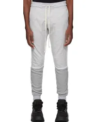 Greg Lauren Gray Paneled Sweatpants Heather