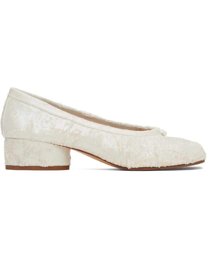 Maison Margiela White Tabi New Ballerina Heels Ha740