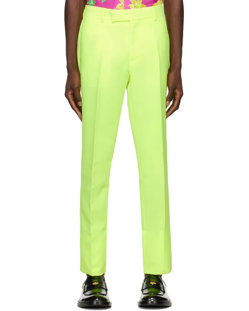 Versace Yellow Formal Trousers 1y000