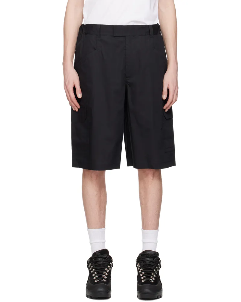 GR10K Black Poplin Cargo Shorts Off