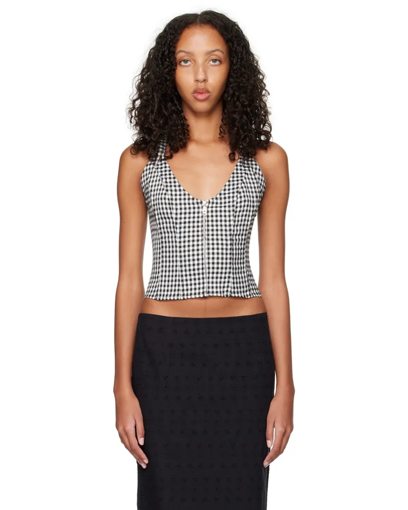 Miaou SSENSE Work Capsule – Black & White Valda Corset Ondine