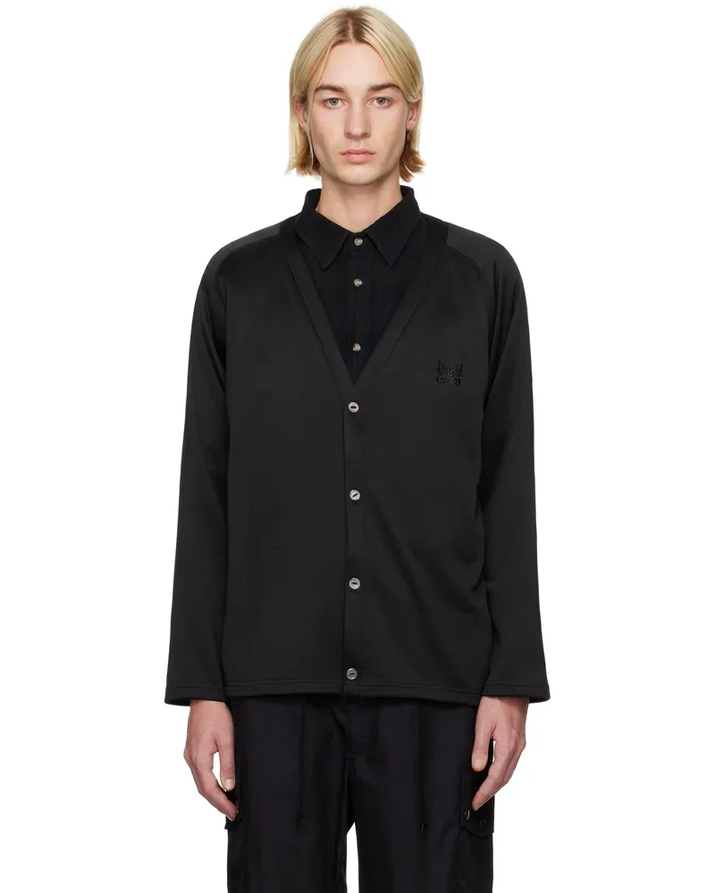 NEEDLES Black V Neck Cardigan C-black