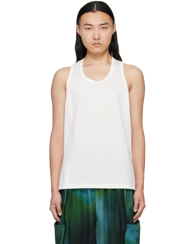 Y-3 White Sleeveless Tank Top White