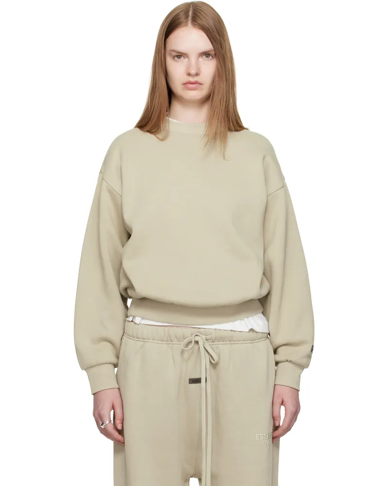 Fear of God Taupe Classic Fit Crewneck Sweatshirt Abbey