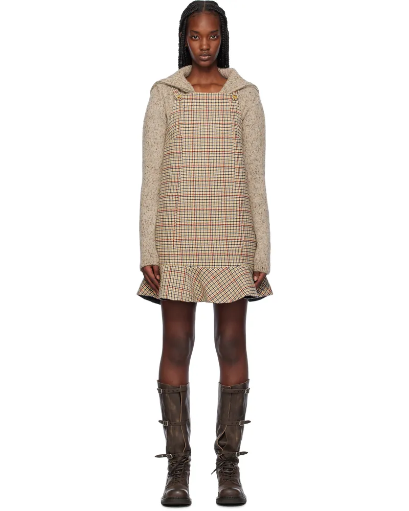 Ganni Beige Check Minidress 177