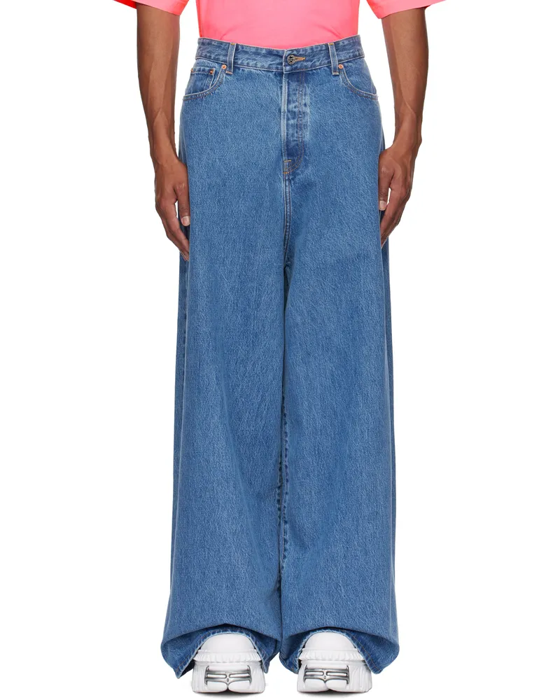 VETEMENTS Blue Oversized Baggy Jeans Mid