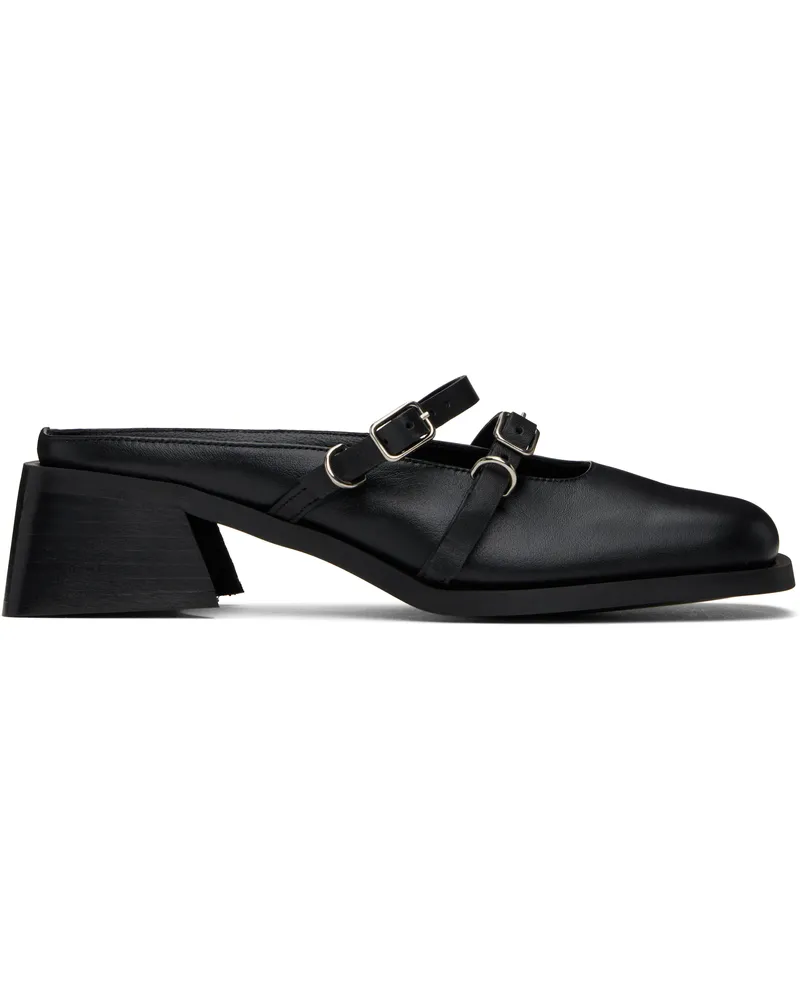 Justine Clenquet Black Andie Mules Black