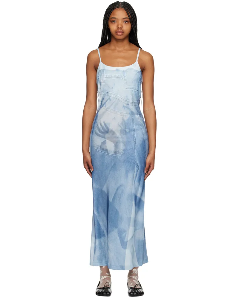 ELLISS Blue Handy Jean Maxi Dress Print