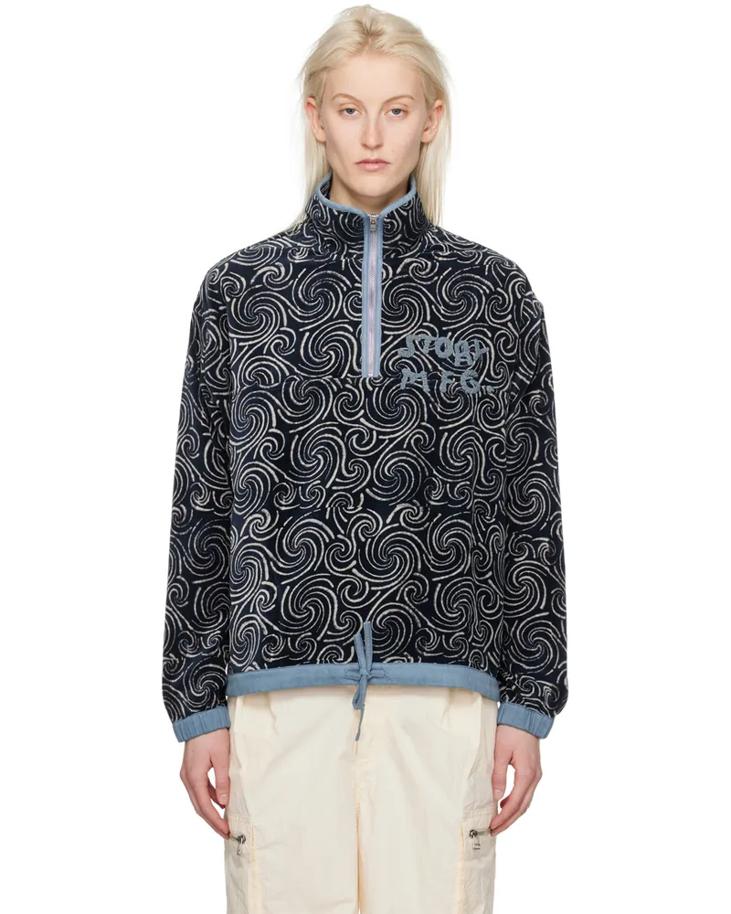 STORY mfg. Navy Mineral Sweater Blue