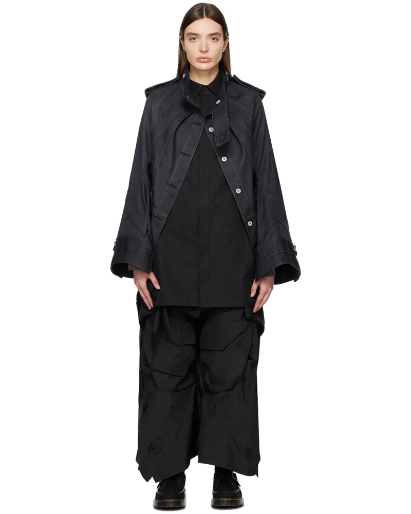 Junya Watanabe Navy Paneled Denim Jacket 1