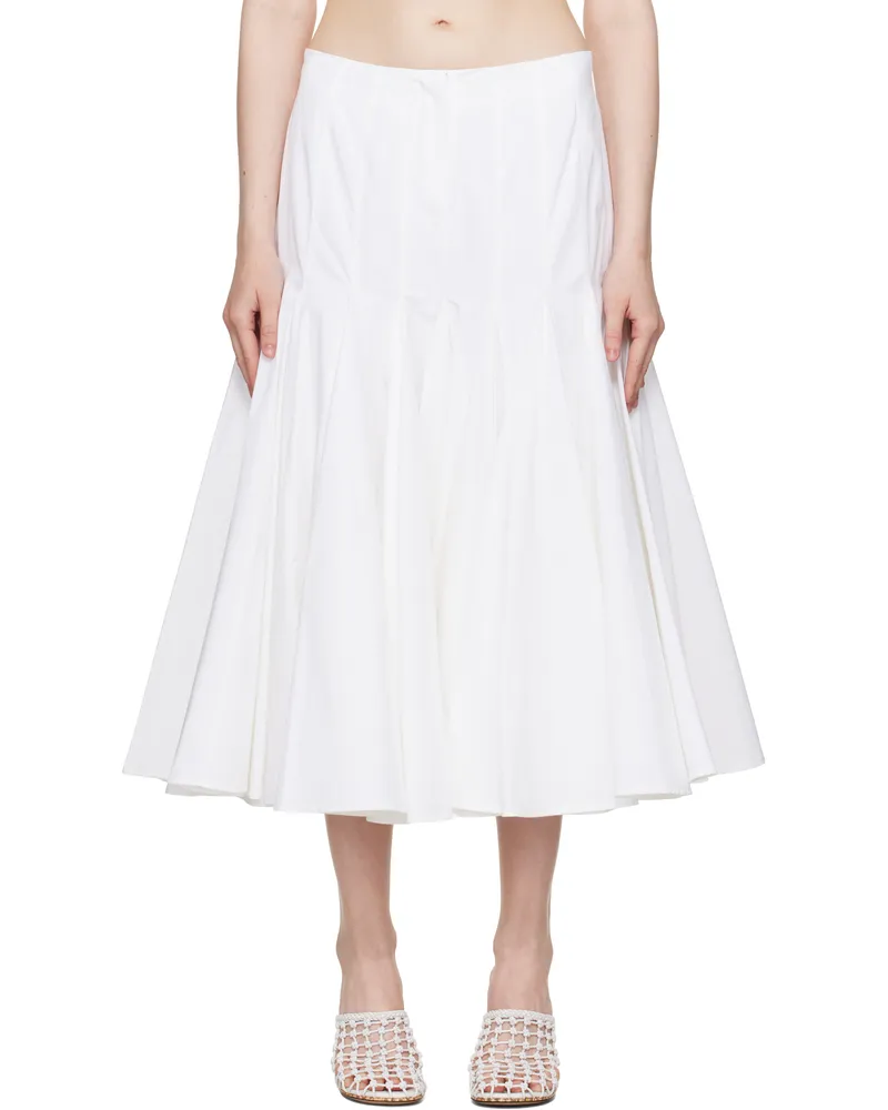Jacquemus White La Croisière 'The Agave' Midi Skirt 100