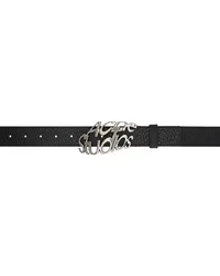 Acne Studios Black Fish-Eye Logo Belt Black