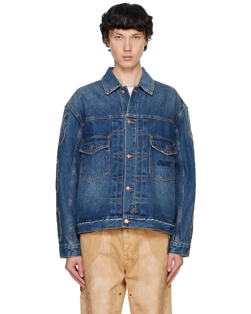 ksubi Blue Doubledown Oh G Denim Jacket Denim