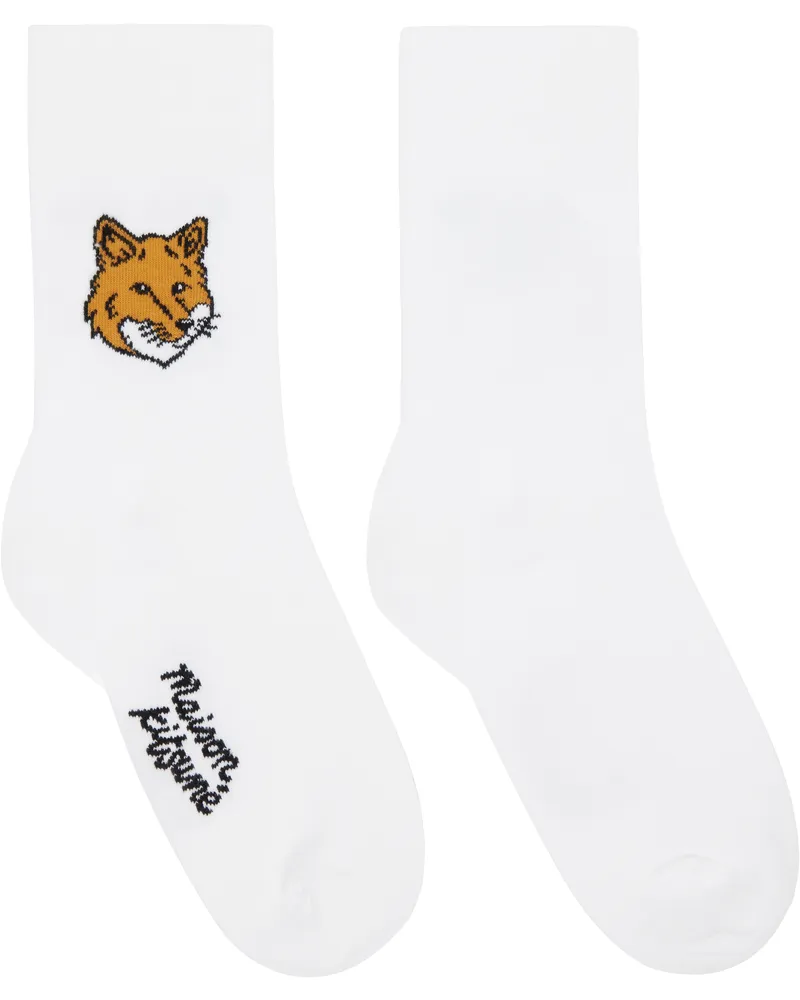 Kitsuné White Fox Head Socks P100