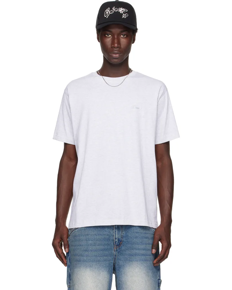 Dime Gray Cursive Small Logo T-shirt Ash