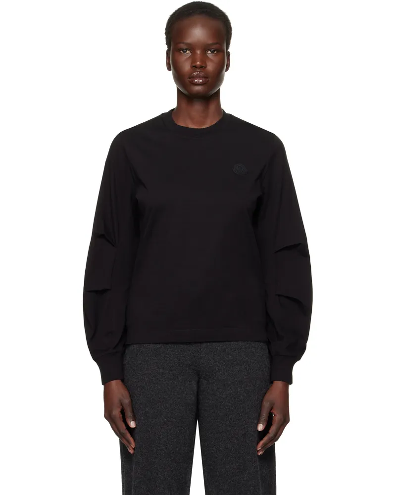 Moncler Black Logo Patch T-shirt 999