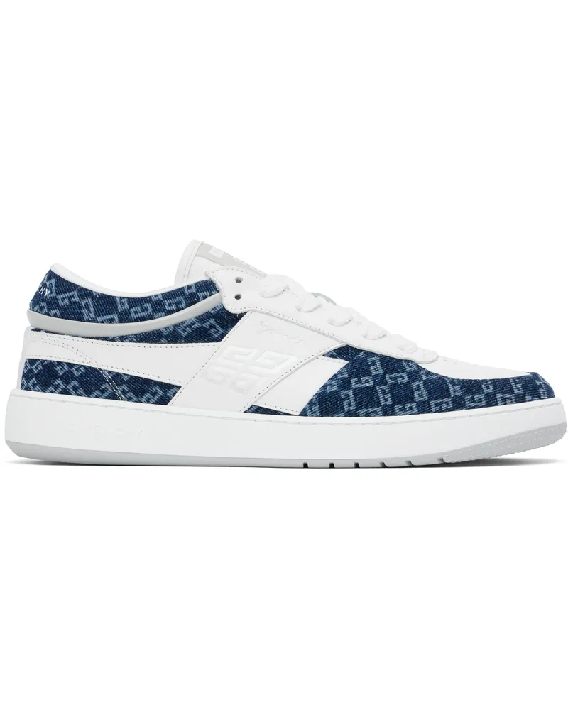 Givenchy White & Blue G Move Sneakers 401-dark