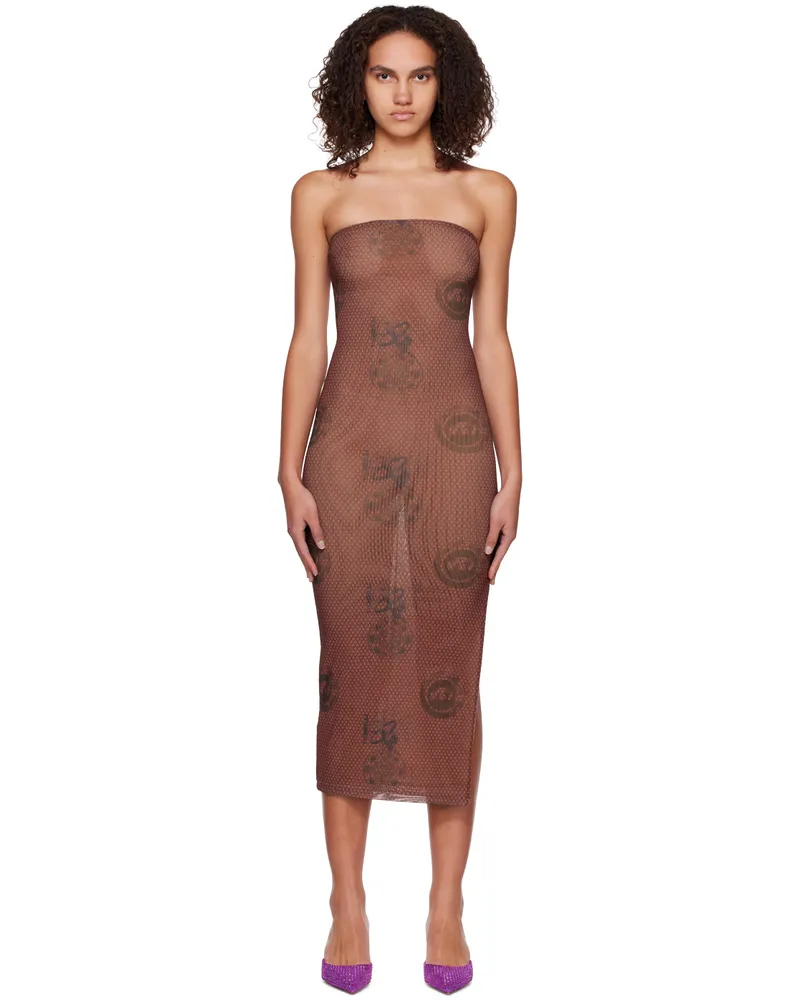 Miaou Brown Lila Midi Dress Atlas
