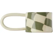 Green & White Check Loop Mug