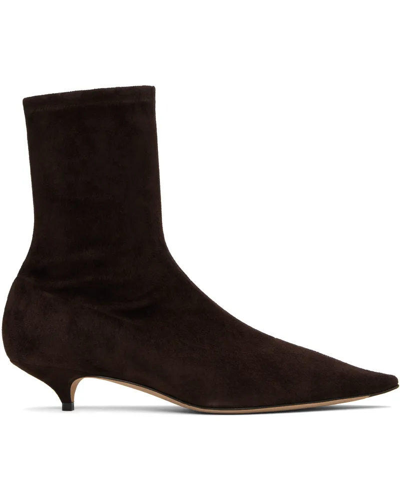 The Row Brown Liisa Kitten Boots Lqb
