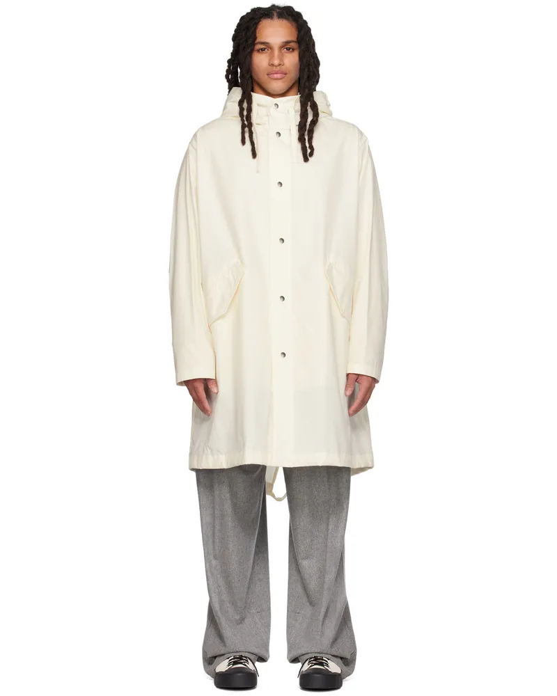 Jil Sander White Hooded Coat 103