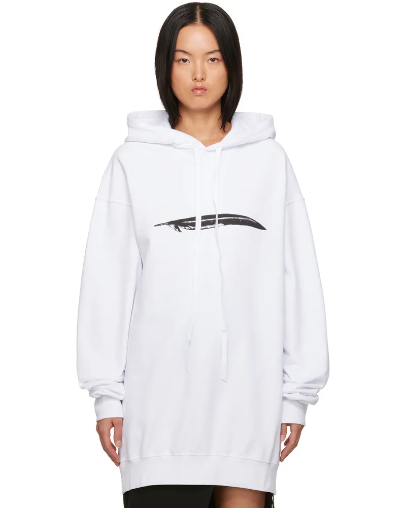 Ann Demeulemeester White Annemarie Hoodie 001