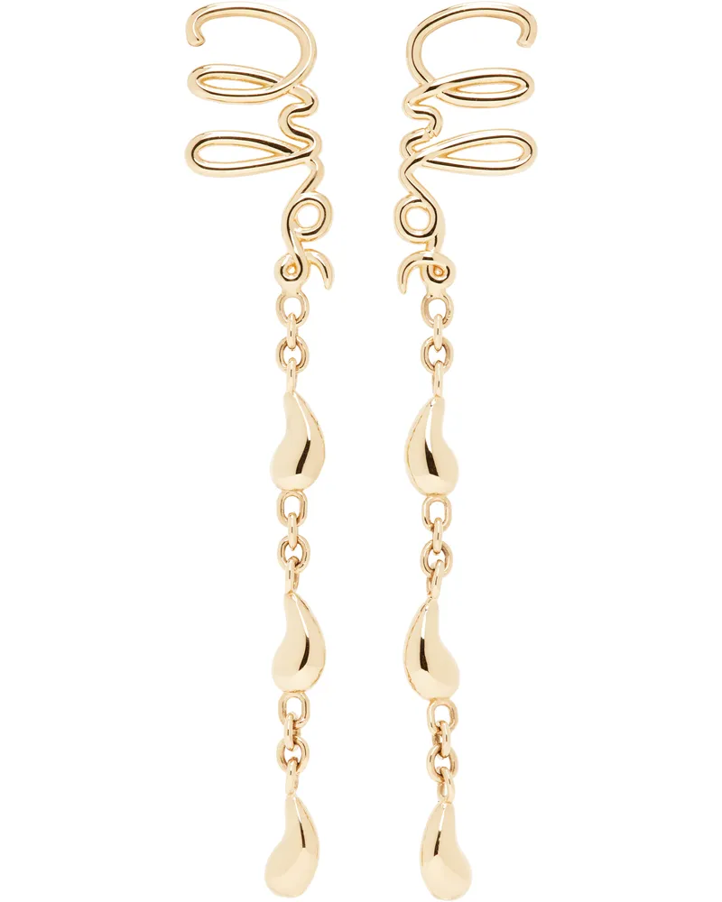 Chloé Gold 'The Chloé Iconic Dangling' Earrings 9dc