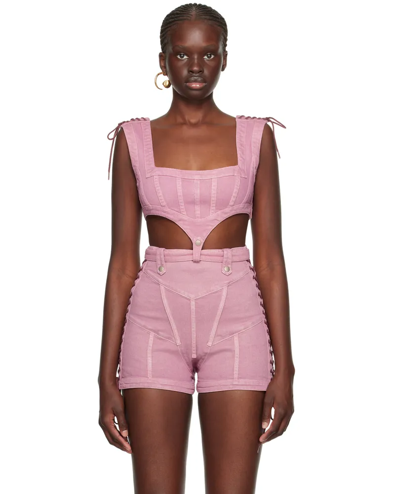 Jean Paul Gaultier Purple KNWLS Edition Denim Tank Top 29