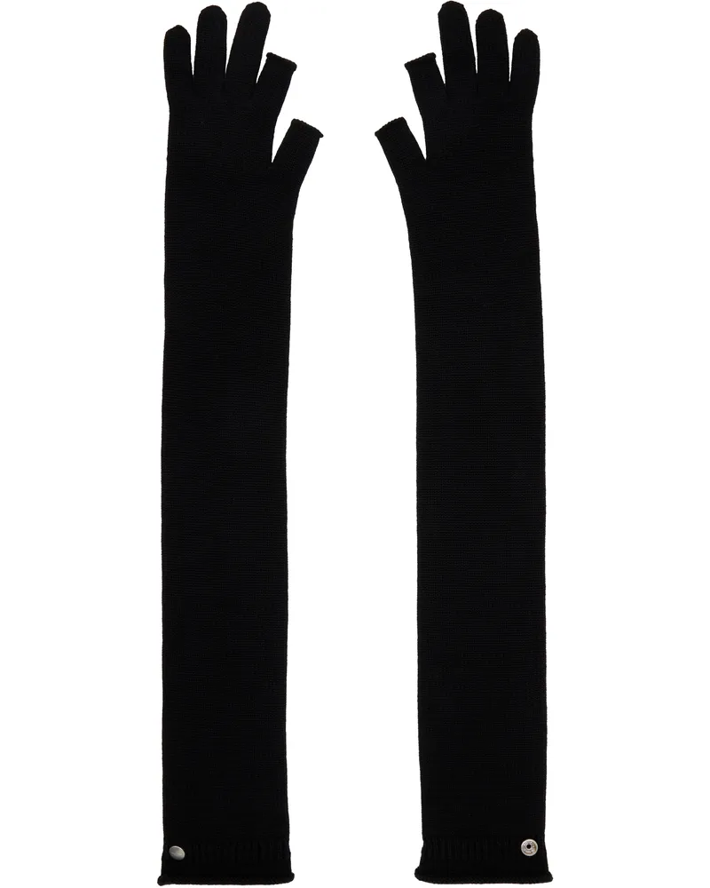 Rick Owens Black Concordians Rasato Knit Opera Gloves 09