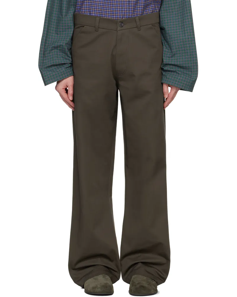 SC103 SSENSE Exclusive Brown Fossil Trousers Beam