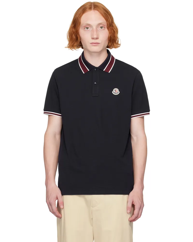 Moncler Navy Two-Button Polo 77x