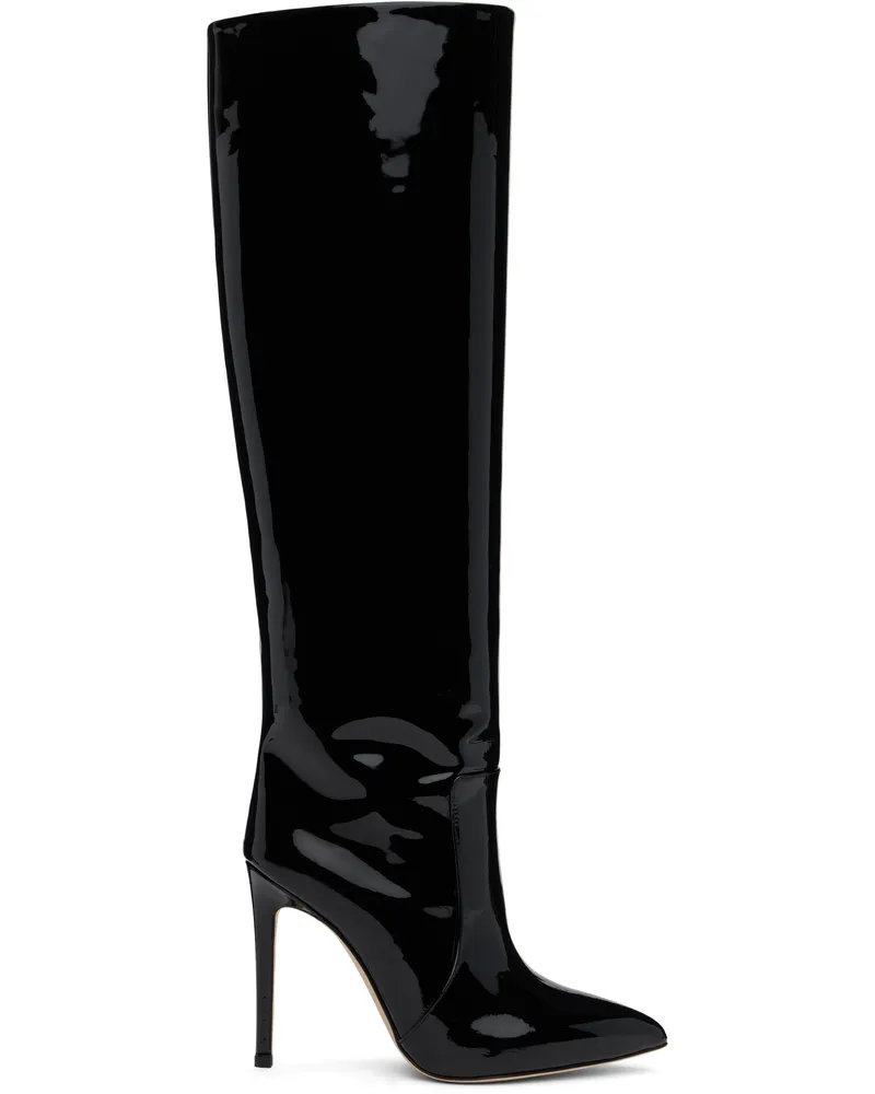 Paris Texas Black Stiletto Tall Boots Black