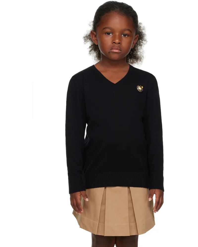Burberry Kids Black Thomas Bear Sweater Black